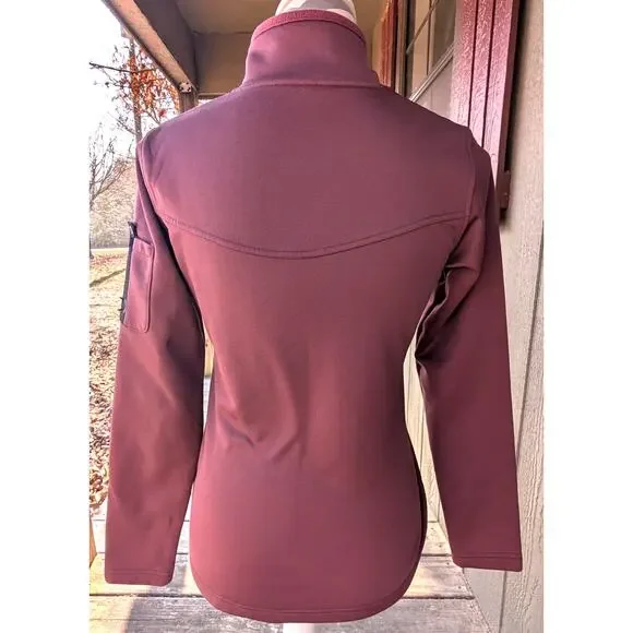 Kerrits Small Burgandy Wine Fleece Lined 1/4 Zip Equestrian Wear - Picture 3 of 11